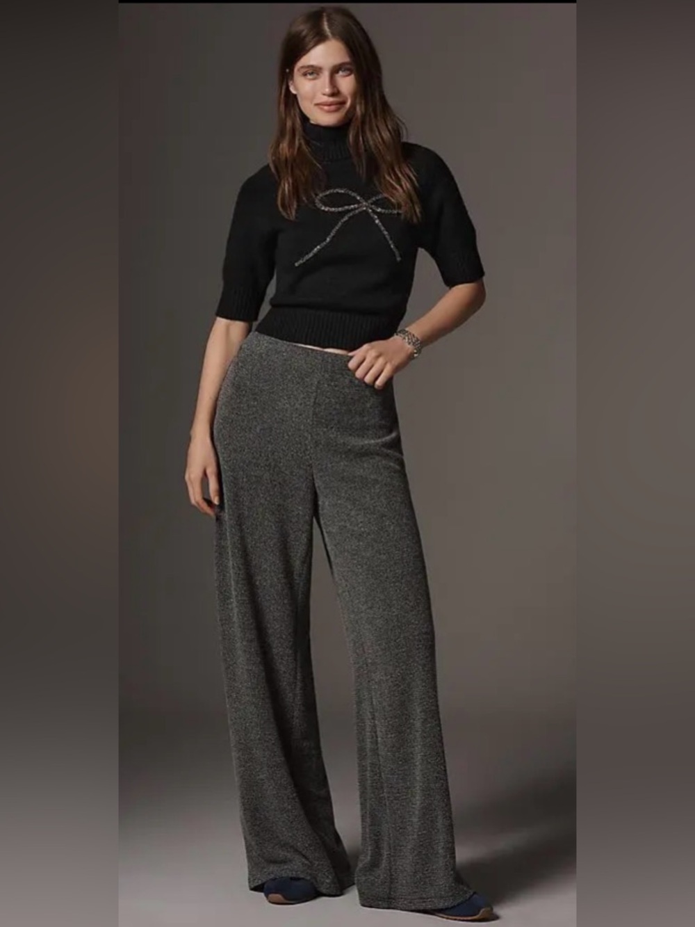 ANTHROPOLOGIE Full-Length High-Rise Knit Pants Medium NWT